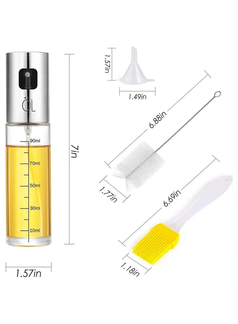 TOMSHOO 2 Pack,100ml Oil Sprayer for Cooking, Olive Oil Sprayer Mister, Olive Oil Spray Bottle, Olive Oil Spray for Salad, BBQ, Kitchen Baking, Roasting - Image 2