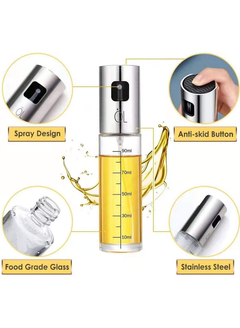 TOMSHOO 2 Pack,100ml Oil Sprayer for Cooking, Olive Oil Sprayer Mister, Olive Oil Spray Bottle, Olive Oil Spray for Salad, BBQ, Kitchen Baking, Roasting - Image 4