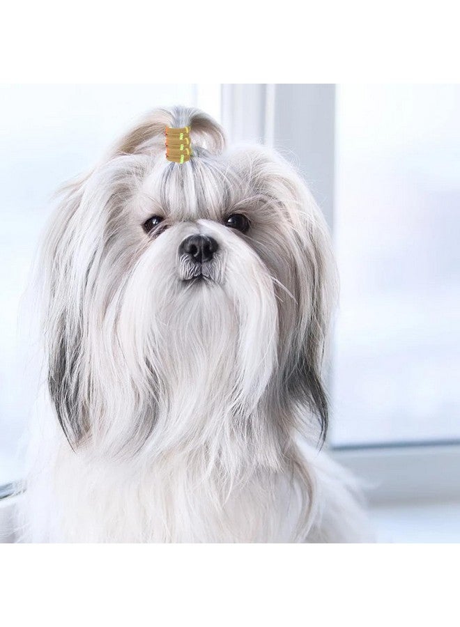 Sliverdew 100 Pcs Dog Hair Bands, Colorful Rubber Bands For Pet Puppy Stretchy Hair Ties Super Stretch Nylon Seamless Dog Hair Bows Puppy Elastics Ties Pony Tail Holders Hair Accessories For Small Yorkie Dog - Image 5