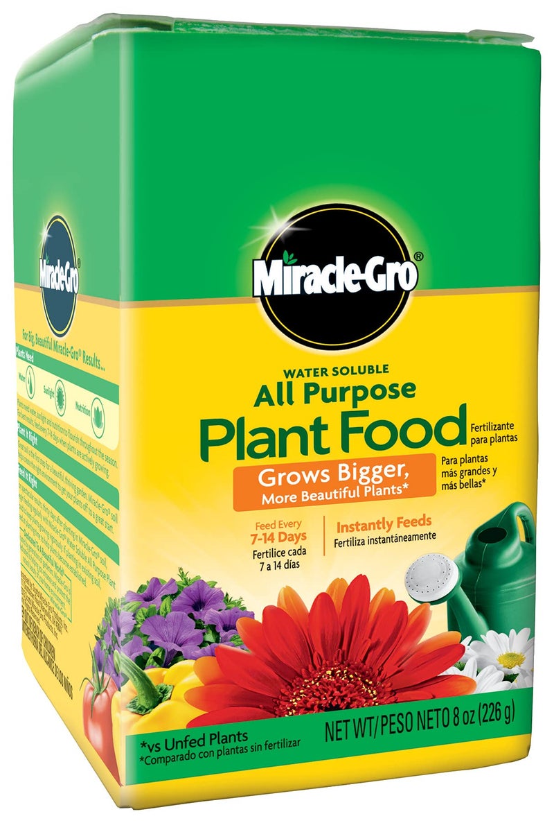 Miracle-Gro Water Soluble All Purpose Plant Food, Fertilizer for Indoor or Outdoor Flowers, Vegetables or Trees, 8 oz. - Image 1