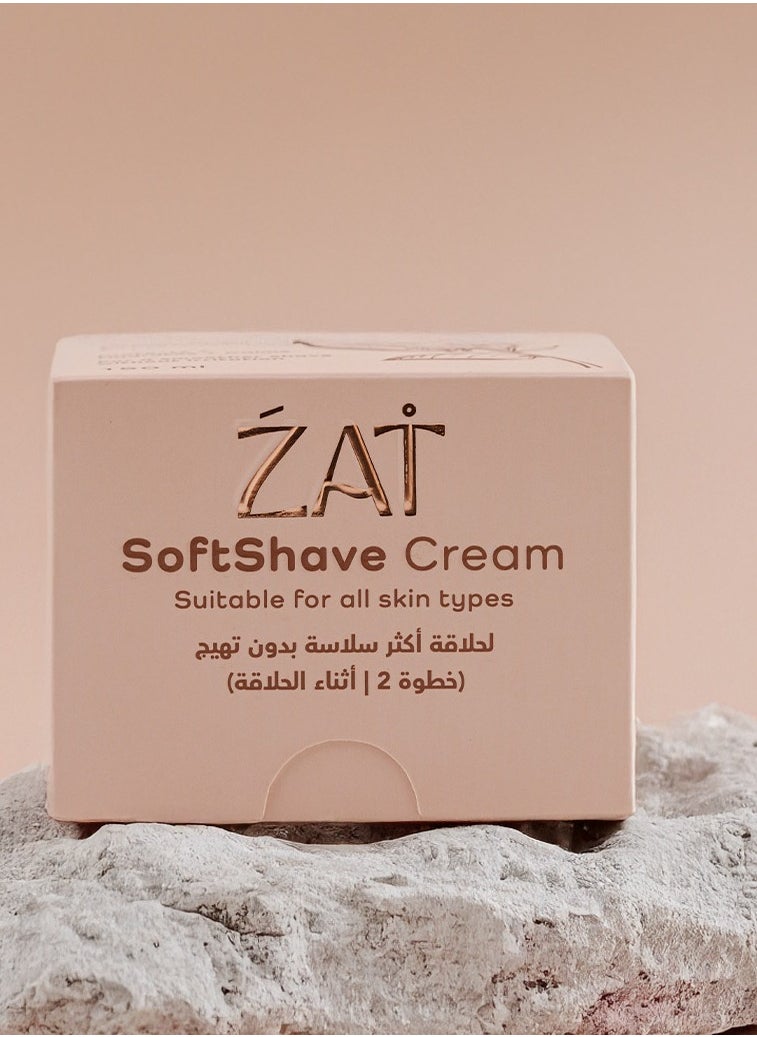 Zat - Soft Smooth Shave Cream , All Skin Types, 150ML | Protects | Step 2 During Shaving - Image 1