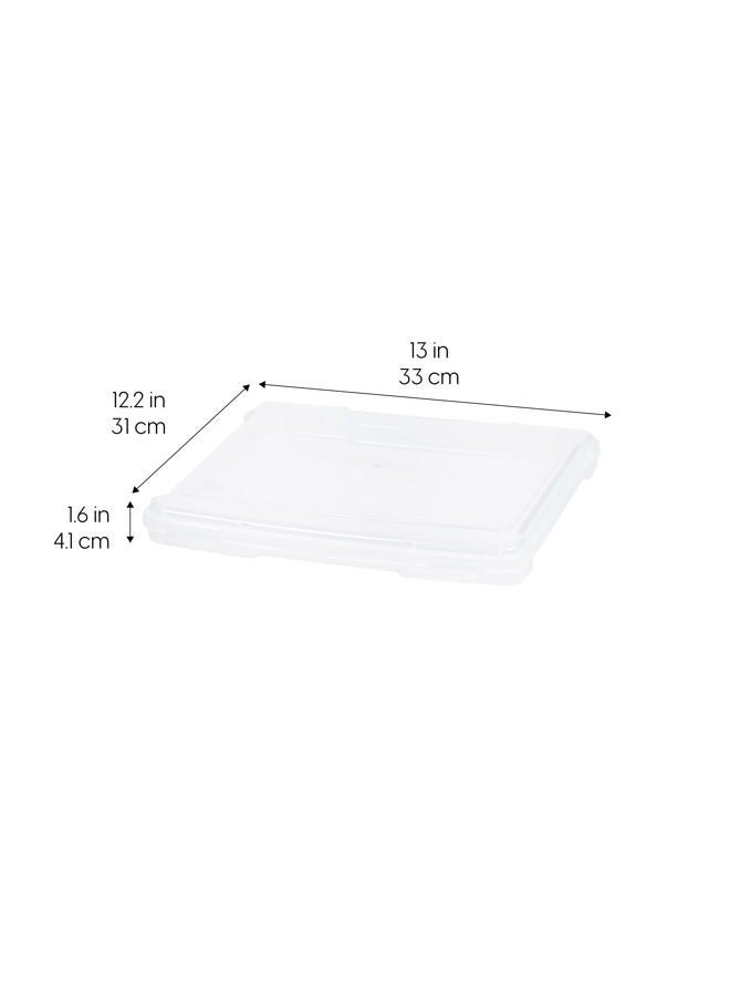 IRIS Power tool case パワー ツール ケース حافظة تخزين مشاريع بلاستيكية رفيعة محمولة من آيريس USA بحجم 8.5" × 11" مع قفل محكم، عبوة 10، صندوق لتنظيم ألعاب الطاولة والمجلات والمستندات وورق الحرف اليدوية واللوازم الفنية، شفاف - Image 2