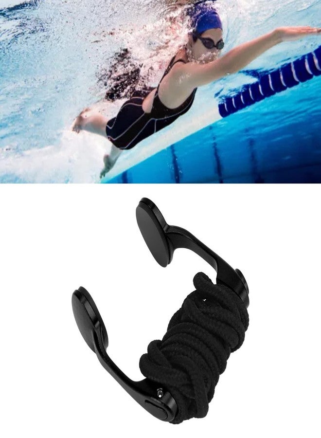 QANYEGN Black Adjustable Structure Diving Nose Clip with Lanyard - Image 5