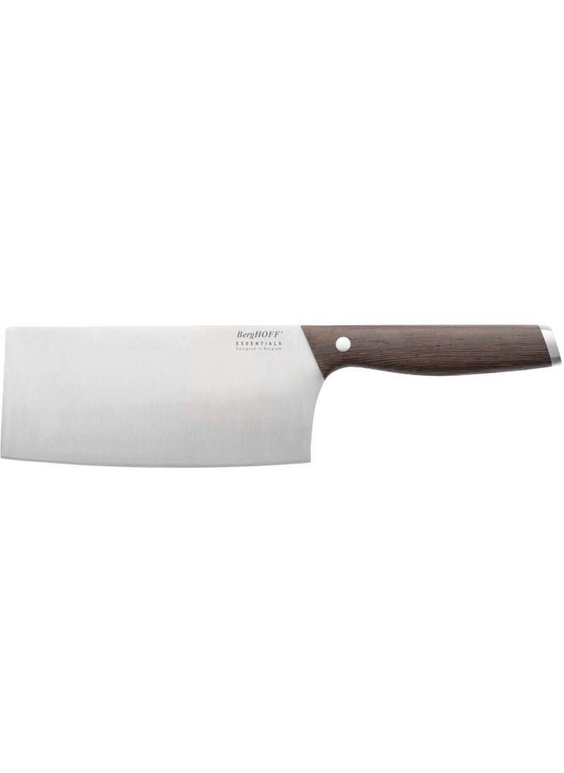 Berghoff - BergHOFF Essentials Cleaver Knife Stainless Steel With Wooden Handle, Dark Wooden, 16.5 Cm - Image 1