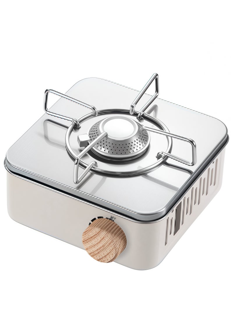 SMARTX Portable Mini Camping Gas Stove Backpacking Stove with Piezo Ignition Stable Support Wind-Resistance Camp Stove for Outdoor Camping Hiking Cooking - Image 1