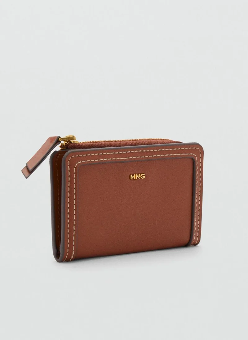 مانجو Small leather-effect wallet