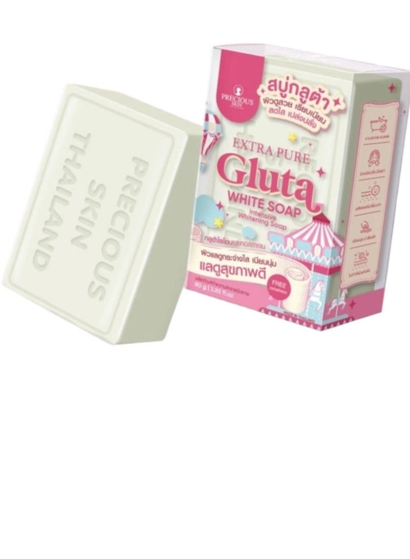 PRECIOUS SKIN EXTRA PURE GLUTA WHITE SOAP INTENSIVE WHITENING SOAP 80G - Image 2