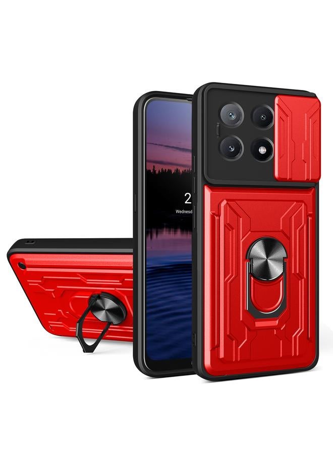 Case For Xiaomi Poco X6 Pro Sliding Camshield TPU+PC Phone Case with Card Slot