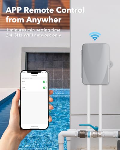 BN-LINK Pool Pump Timer, Outdoor Indoor Smart Wi-Fi Timer Box, 2HP 40A Max, 120, 240, 277 VAC, for Pool Pump, Water Heater, Fans, SPA, Compatible with Smart Phone, Alexa, Google Assistant - Image 5