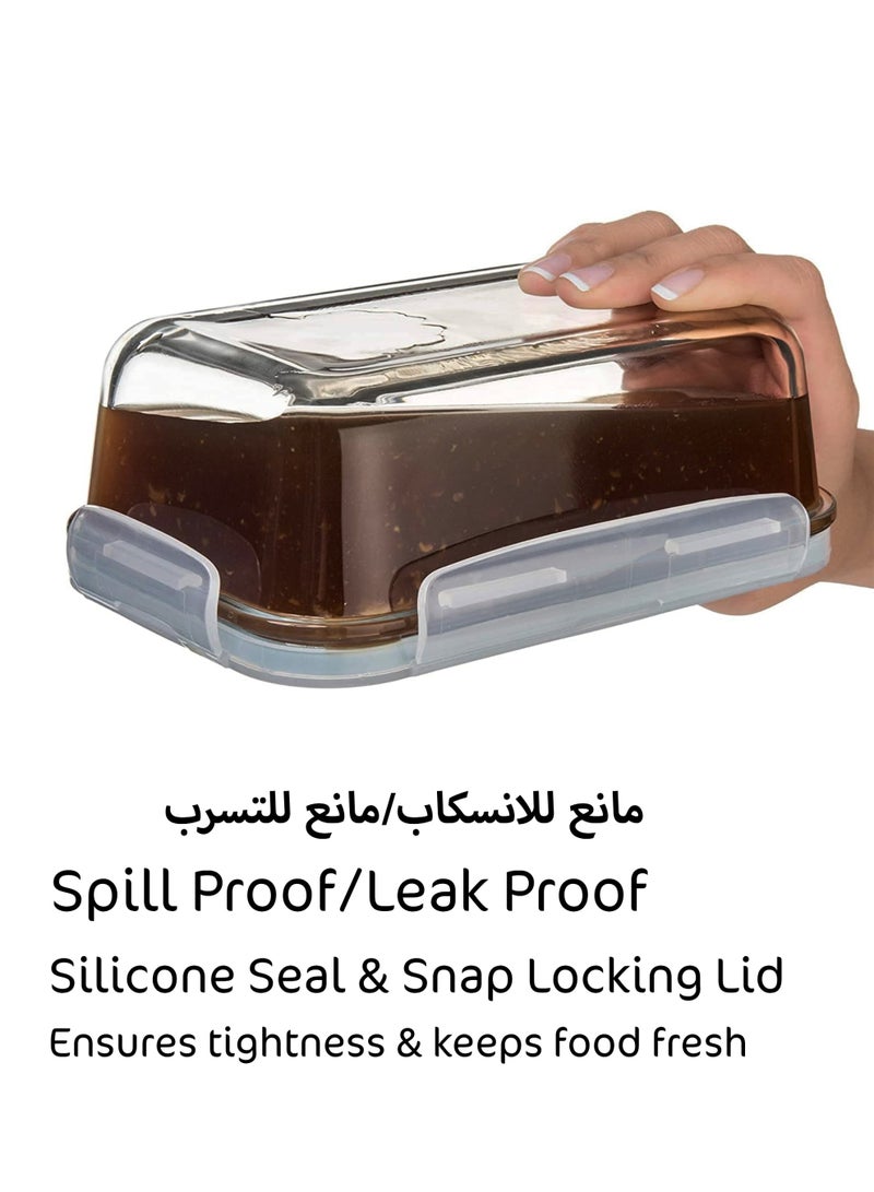 Toshionics ماهمير | 5 عبوات، 1040 مل (35 أونصة) | حاويات تحضير الوجبات الزجاجية، حاويات تخزين الطعام الزجاجية محكمة الإغلاق مع أغطية حاويات الطعام محكمة الإغلاق حاويات تخزين المطبخ حاويات الغداء الزجاجية - Image 4