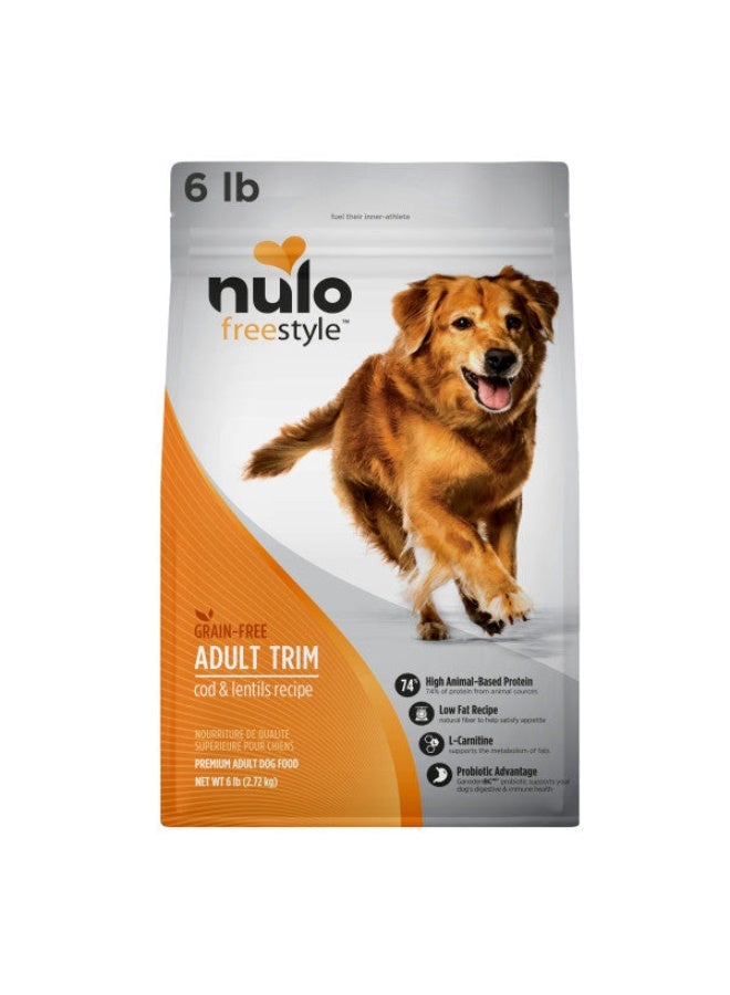 Nulo FreeStyle Weight Management Adult Trim Cod & Lentils with Patented BC30 Probiotics Dry Dog Food 2.72kg - Image 1