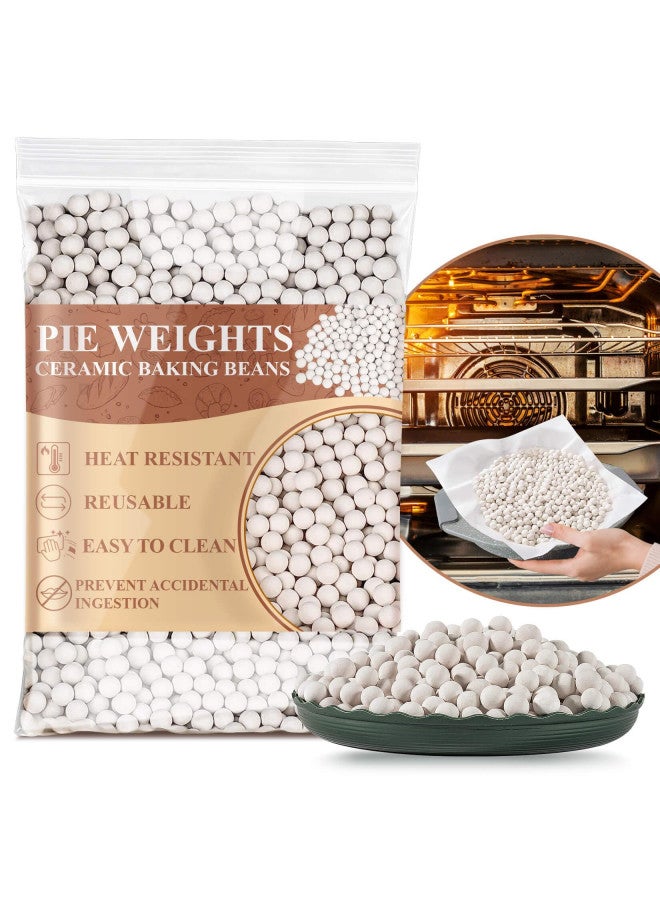 Generic 1LB Pie Weights For Baking - Pie Crust Weights Ceramic Pie Weights Baking Weights Ceramic Weights Ceramic Beans For Baking Reusable Natural Ceramic Stoneware - Image 1