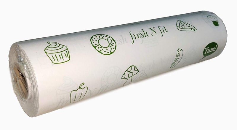 FRESH N FIT Fresh N Fit Food Wrapping Paper Roll 70 Meters Single Pack Roti Wrap Food Grade Non Stick I Microwave Safe Butter Paper Core Roll Inside 100 Hygienic