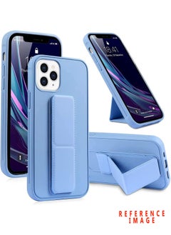 YOMNA Case with Magnetic Stand & Holder, Premium Silicone Multi Stand, Car Mount Kickstand Case Finger Grip Strap Cover Case compatible with Iphone 14 Plus - 6.7 (Dark Blue/Gray)(Set of 2)  - Image 2