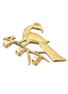 Indian-Shelf IndianShelf Brass Wall Hangings Gold Wall Hangers Peacock Wall Hooks Cloth Holder for Wardrobe Door Hanger for Clothes Wall Hanger Hook Cloth Hanger Door Hanger Robe Hooks 1 Pack 59 Inch  - Image 1