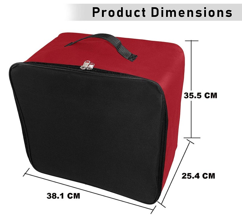 Haimac 2 Pack Nylon Wardrobe Organizer Storage Bag Red Black 381x254x355 cm Multipurpose Bag - Image 2