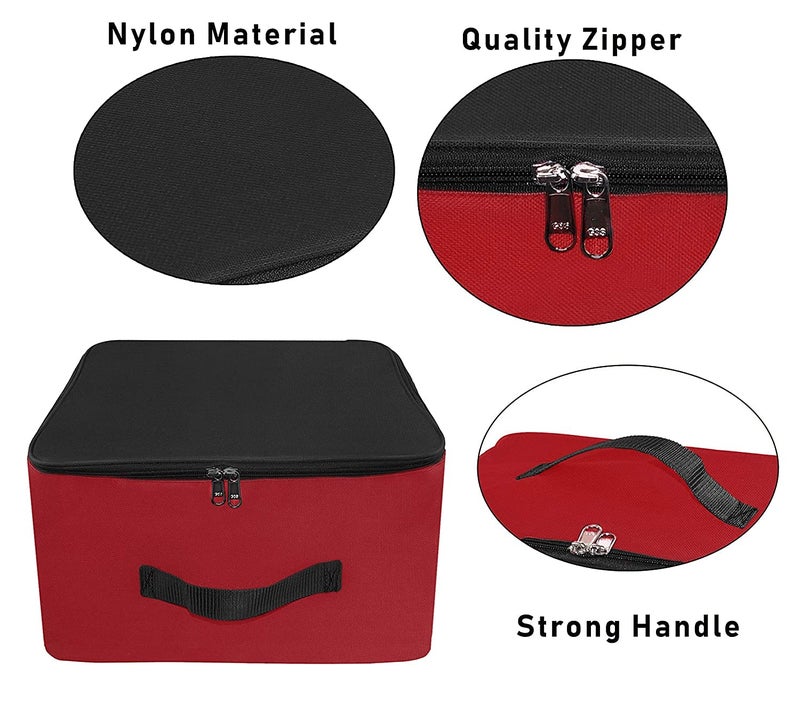 Haimac 2 Pack Nylon Wardrobe Organizer Storage Bag Red Black 381x254x355 cm Multipurpose Bag - Image 3