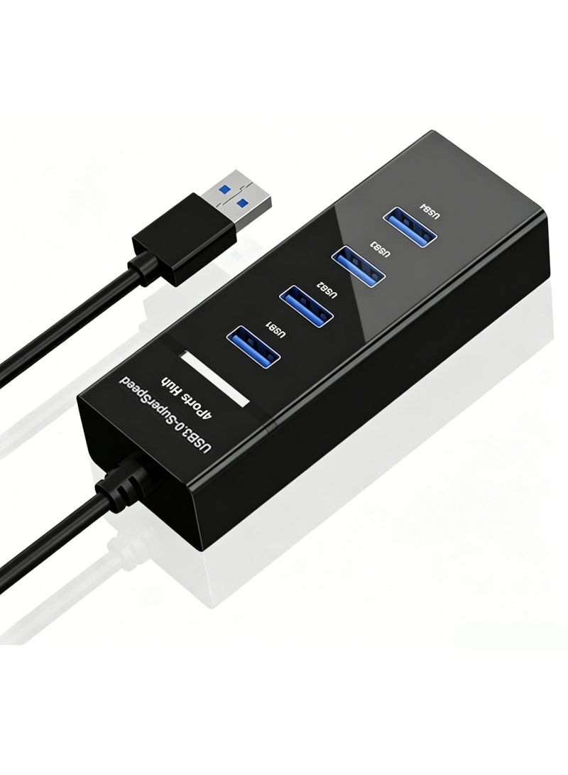 4 Port USB 3.0 Hub 480Mbps Converter Cable Adapter - Image 1