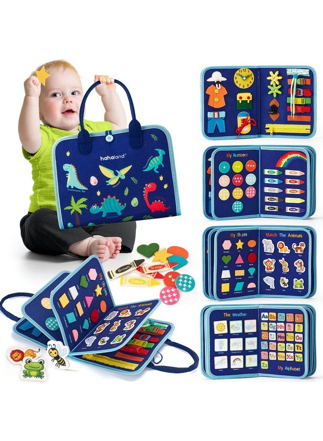 hahaland hahaland Busy Board for 1 Year Old - Montessori Toys for 2 Year Old Boy Birthday Gift - Preschool Learning Activities Toddlers Boy Toys 2-3 with Life Skills,Alphabet,Number,Shape,Color,Animal,Weather  - Image 1