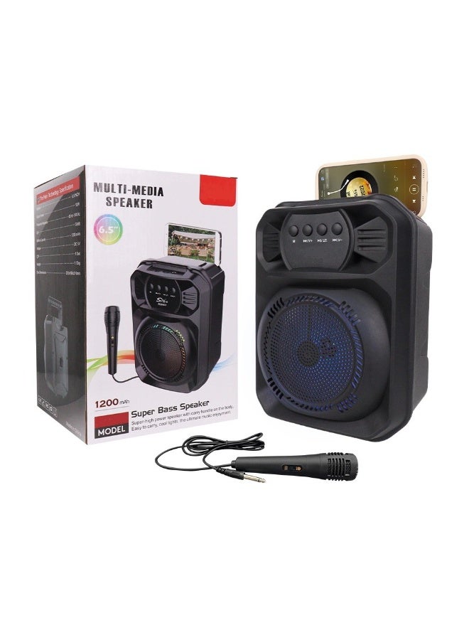 Sub Bluetooth Speaker With external microphone-Multimedia Speaker  – Portable Wireless Subwoofer RGB LED and Rechargeable Battery for Smartphones, TV,Tablets, and Computers- - Image 2