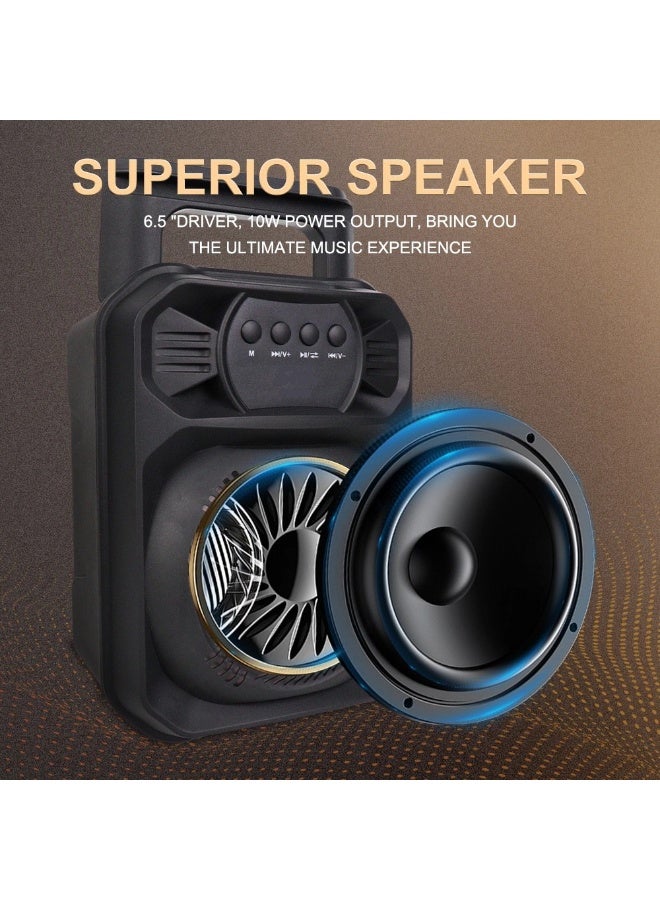 Sub Bluetooth Speaker With external microphone-Multimedia Speaker  – Portable Wireless Subwoofer RGB LED and Rechargeable Battery for Smartphones, TV,Tablets, and Computers- - Image 4