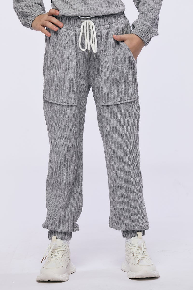 رينا بنطلون رياضي أكاديمي 9-10 سنوات رمادي مارل - Image 2