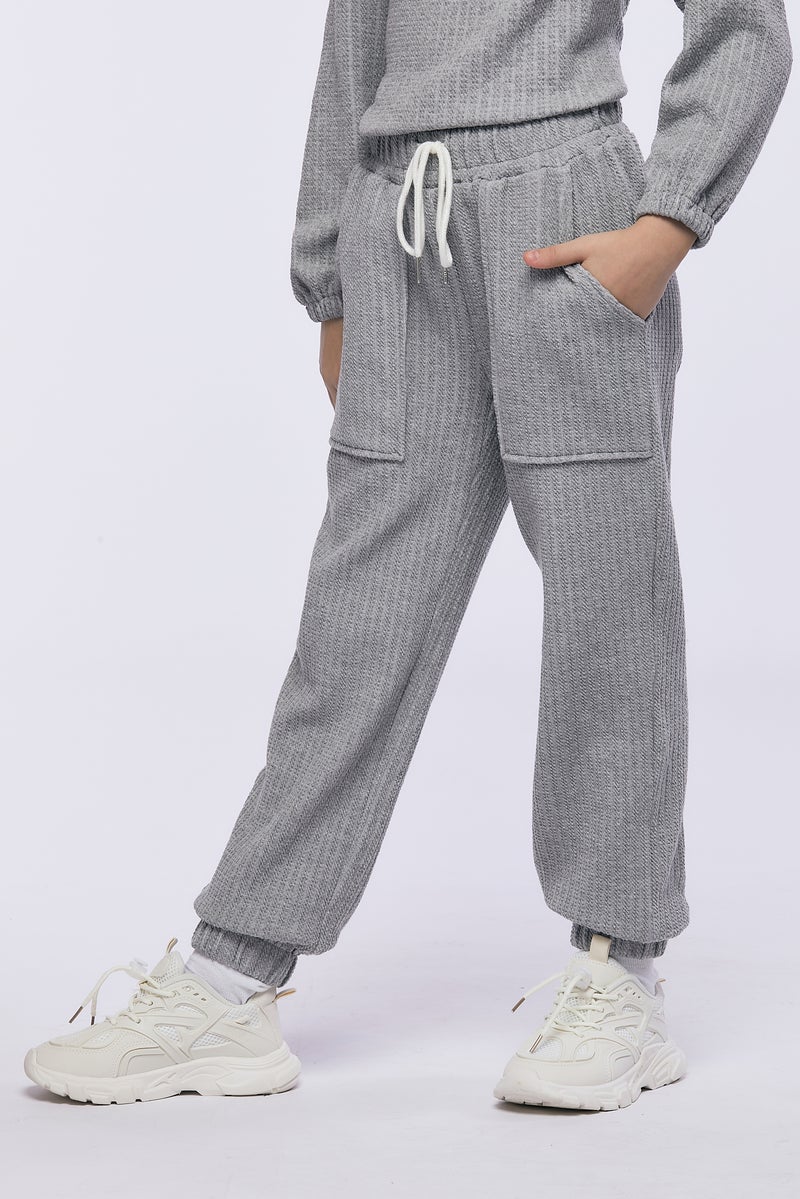 رينا بنطلون رياضي أكاديمي 9-10 سنوات رمادي مارل - Image 4