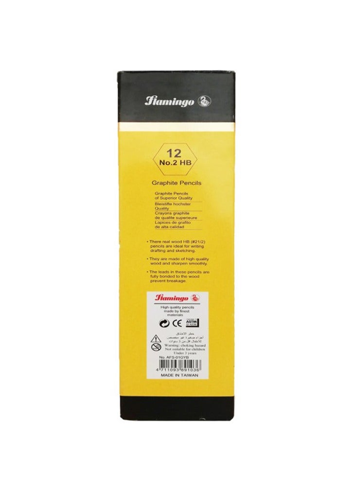 Flamingo 12-Piece Pencil Set Black - Image 2