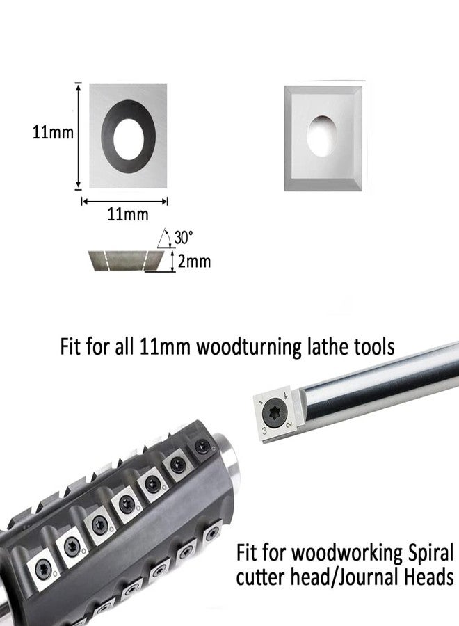 CDBP 11mm Square Straight Carbide Inserts for woodturning, 11×11×2.0mm Replacement Cutter for Woodworking Fits Spiral Helical Planer Cutter Head or lathe Turning Tipped, 10pcs - Image 5
