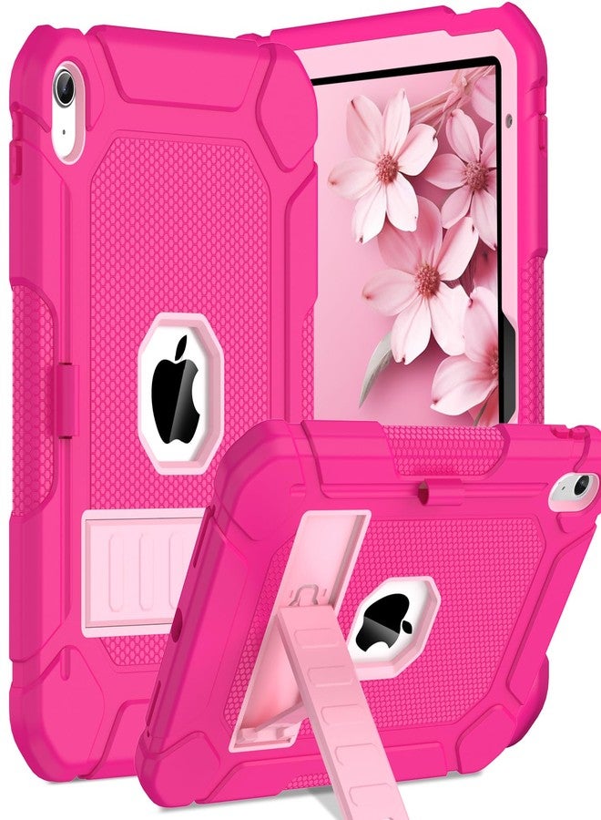 BMOUO جراب BMOUO لجهاز iPad (A16) الجيل الحادي عشر 11 بوصة 2025/الجيل العاشر 10.9 بوصة 2022 - مع مسند وحامل قلم، جراب واقٍ متين ومقاوم للصدمات لجهاز iPad الجيل الحادي عشر والعاشر، لون وردي فاتح - Image 1