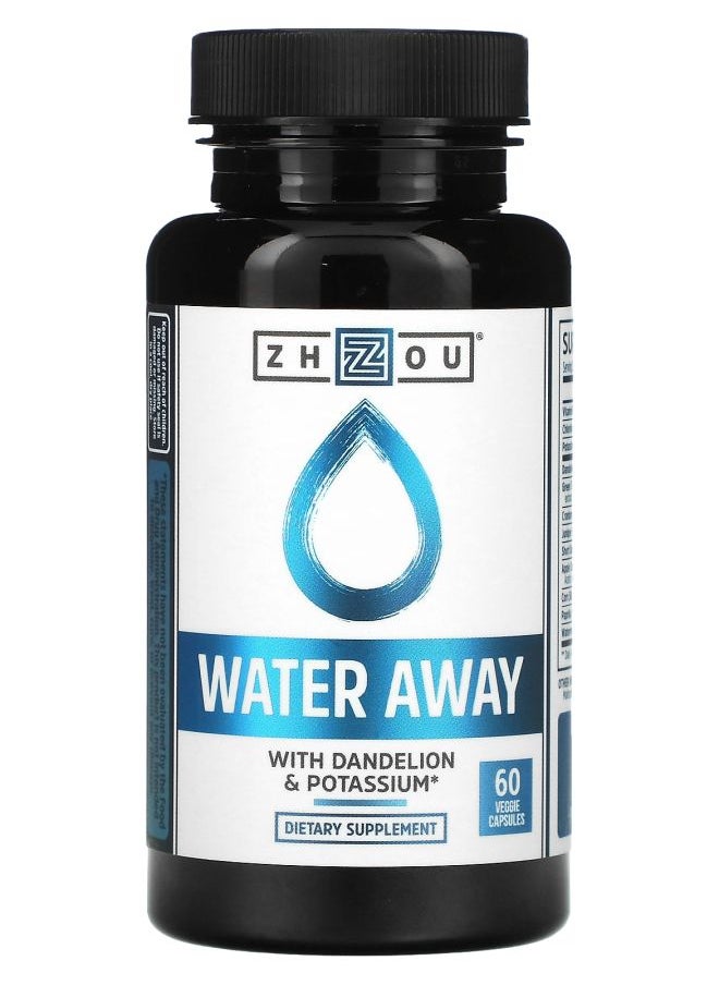Zhou Nutrition Water Away with Dandelion & Potassium 60 Veggie Capsules 