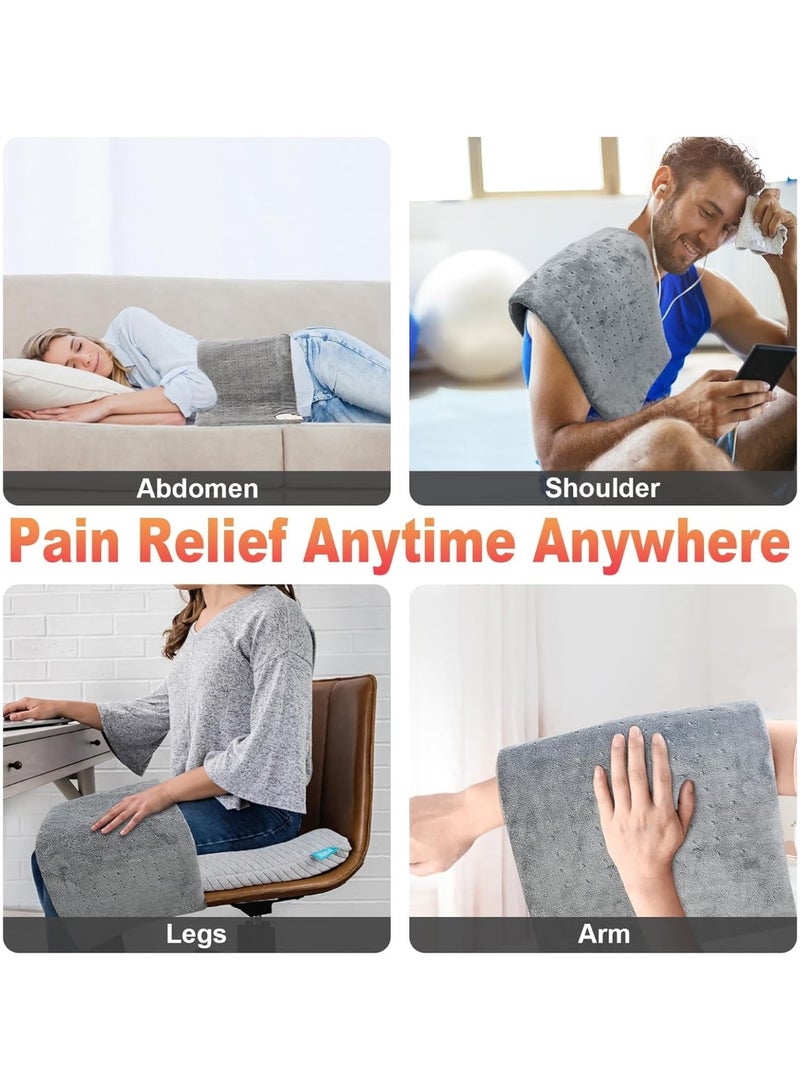 وسادة تدفئة كهربائية كبيرة – 10 مستويات حرارة – لتخفيف آلام الرقبة والظهر والكتفين – هدية مثالية - Image 3