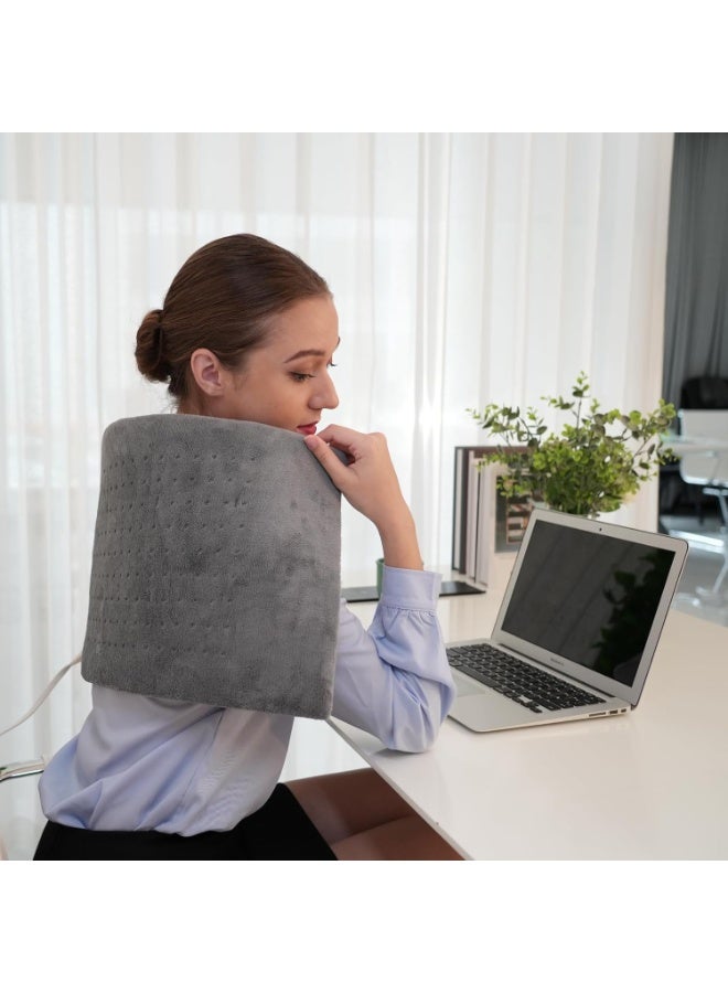 وسادة تدفئة كهربائية كبيرة – 10 مستويات حرارة – لتخفيف آلام الرقبة والظهر والكتفين – هدية مثالية - Image 2