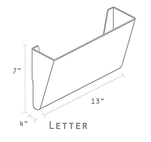 Storex Wall File Letter Size 13 x 4 x 7 Clear - Image 3