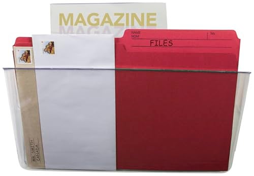 Storex Wall File Letter Size 13 x 4 x 7 Clear - Image 1