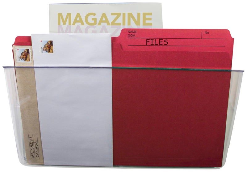Storex Wall File Letter Size 13 x 4 x 7 Clear - Image 2