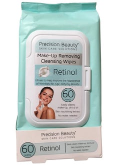 Precision Beauty Precision Beauty Make-Up Removing Wipes Retinol 60 Count  - Image 1