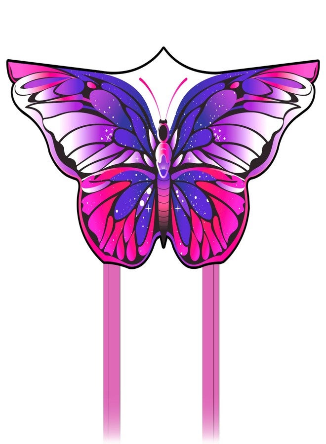 FejoHify Butterfly Kite Kids Adults Easy to Fly Assemble Ages 4-8 8-12 Single line String Handle 210t Ripstop Nylon Fabric Beach Park Outdoor Activities (Purple) - Image 1