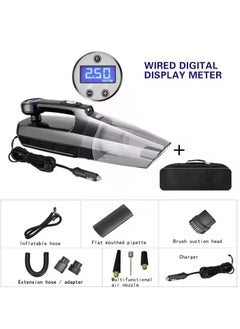 MHD Car Vacuum Cleaner Air Pump 4 In 1 Car Wireless Charging Multifunctional Powerful  - Image 1