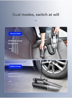 MHD Car Vacuum Cleaner Air Pump 4 In 1 Car Wireless Charging Multifunctional Powerful  - Image 3