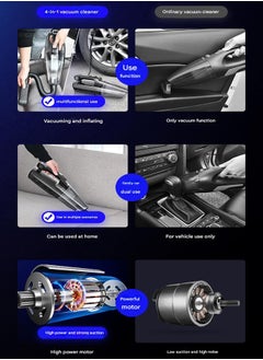 MHD Car Vacuum Cleaner Air Pump 4 In 1 Car Wireless Charging Multifunctional Powerful  - Image 2