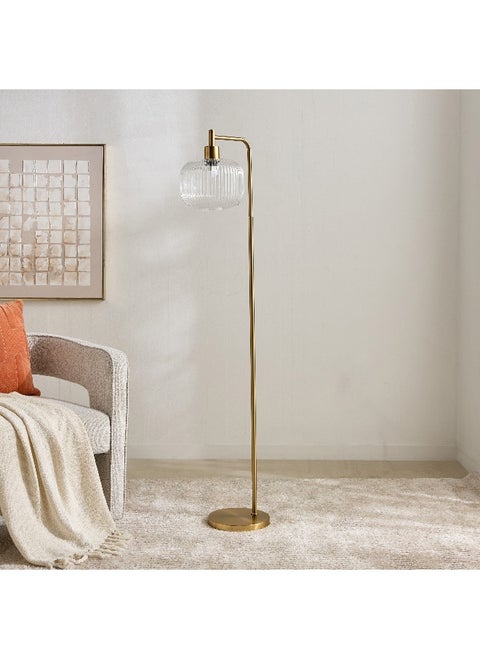 Deme Marie Metal Floor Lamp with Glass Shade - 150 cm