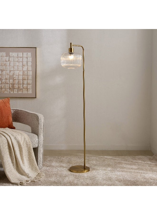 Home Box - Deme Marie Metal Floor Lamp with Glass Shade - 150 cm - Image 1
