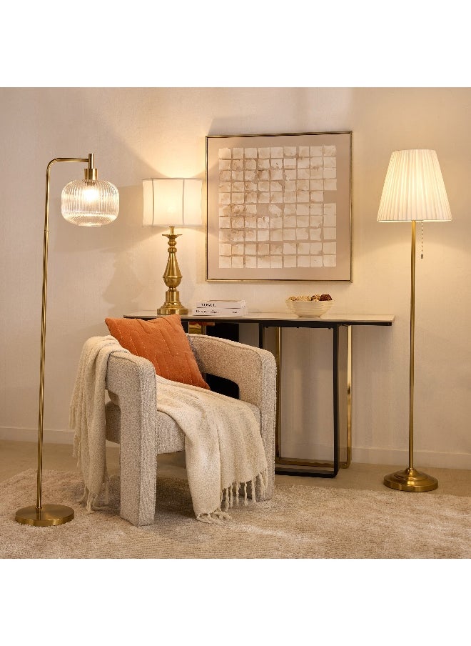 Home Box - Deme Marie Metal Floor Lamp with Glass Shade - 150 cm - Image 1