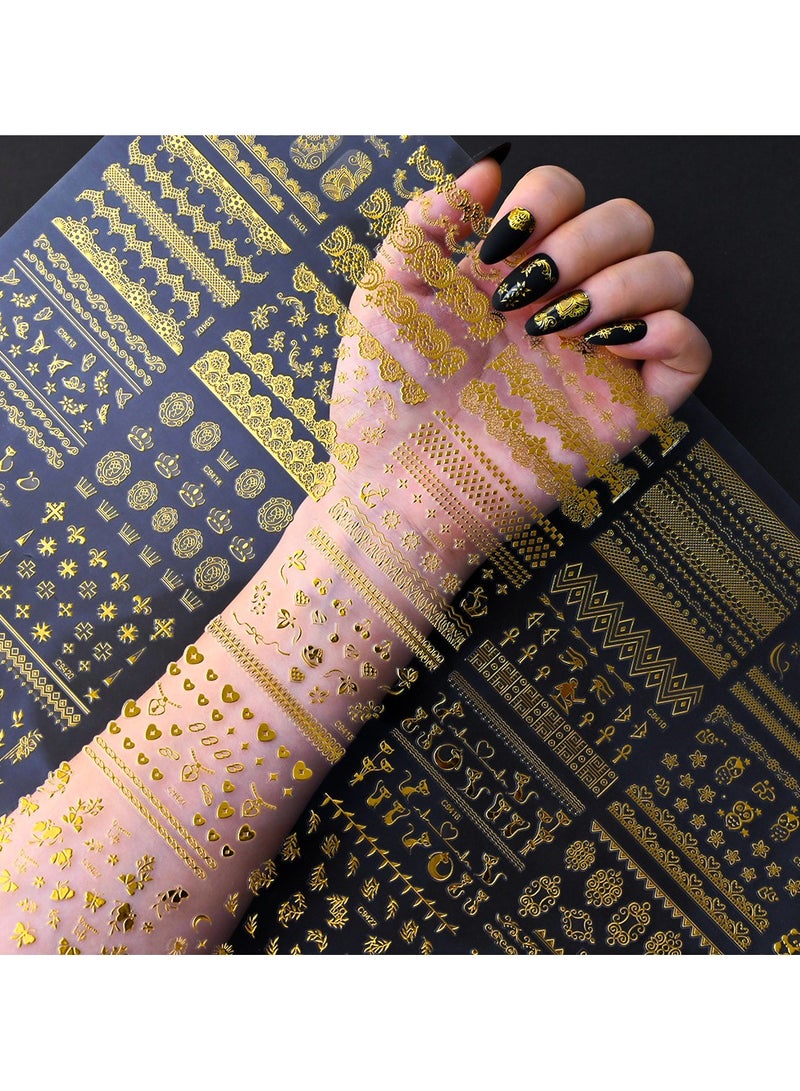 Goolsky Exotic Egyptian Cat Set Nail Stickers Simple Solid Color Egyptian Cat Hot Stamping 30 Sheet Set Nail Decoration - Image 4