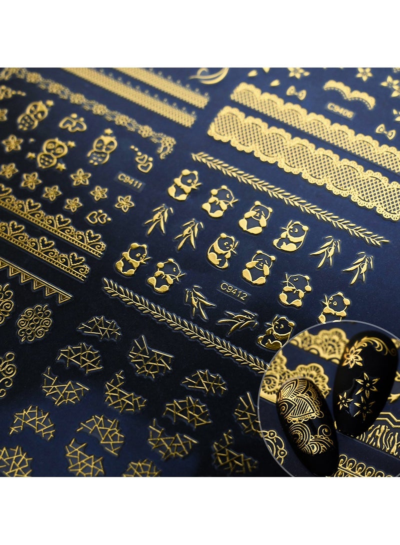 Goolsky Exotic Egyptian Cat Set Nail Stickers Simple Solid Color Egyptian Cat Hot Stamping 30 Sheet Set Nail Decoration - Image 5