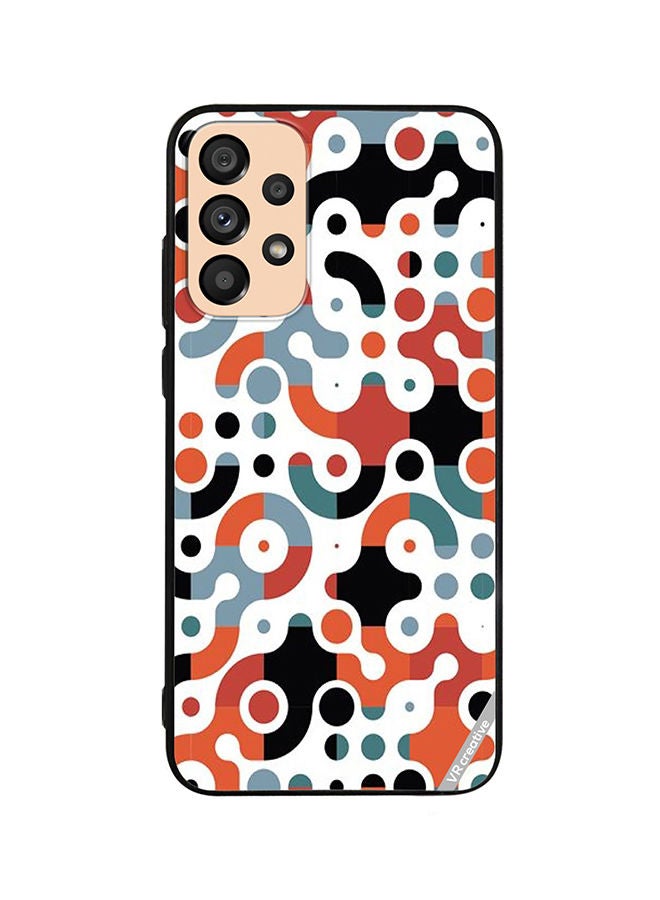VR CREATIVE Protective Case Cover For Samsung Galaxy A33 5G Geomatric Pattern Design Multicolour - Image 1