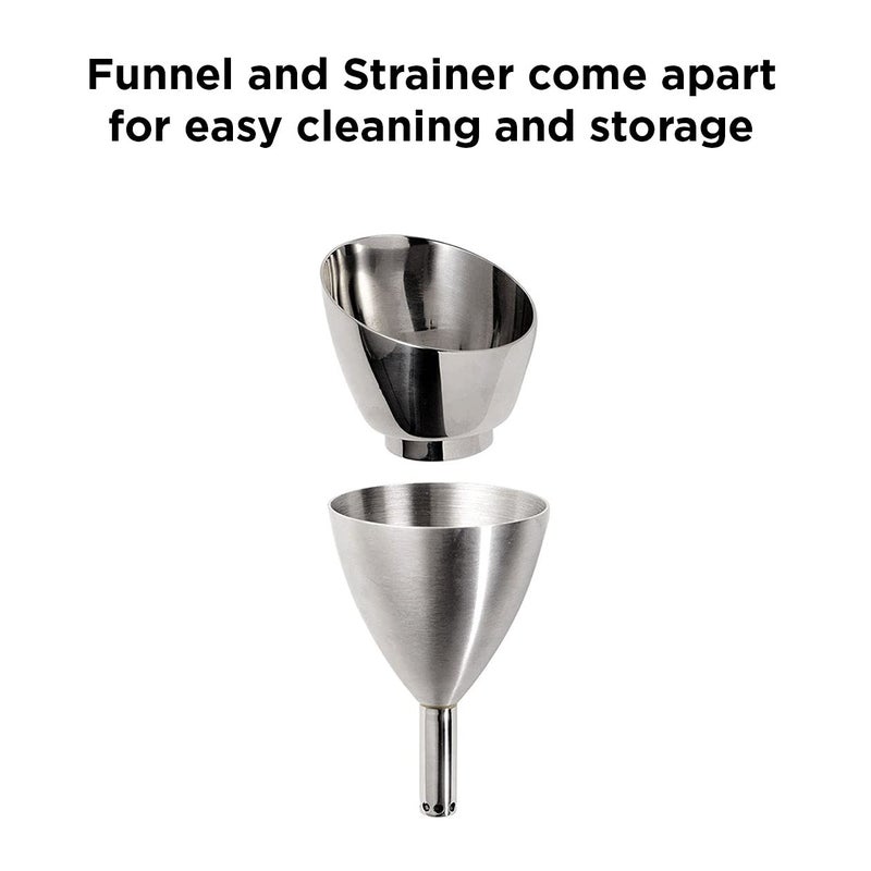 Rabbit Wine Aerator Shower Funnel with Sediment Strainer, Stainless Steel - Image 5
