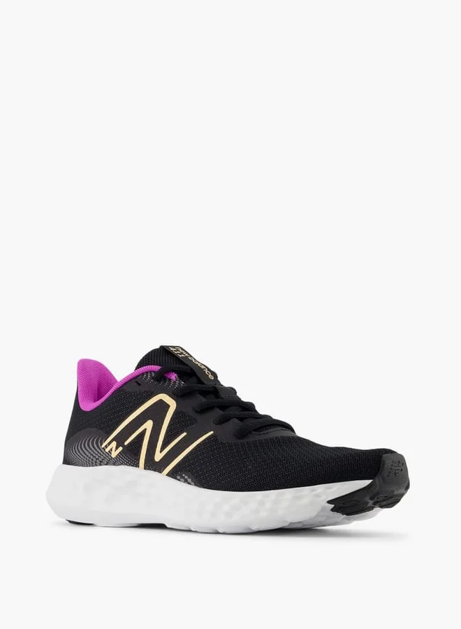 نيو بالانس Women's Logo Detail Sports Shoes with Lace-Up Closure - 411