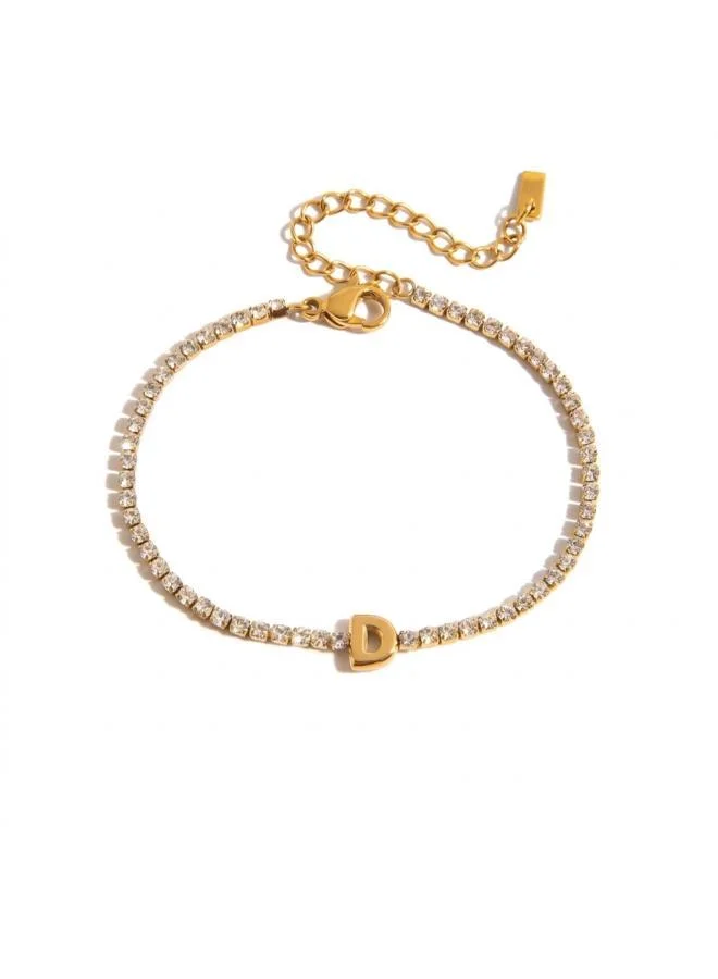 Rovaux Letter D Initial Tennis Bracelet